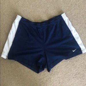 Navy Blue Polyester Nike Shorts